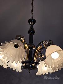 lampadario anni 60 vintage 6 luci