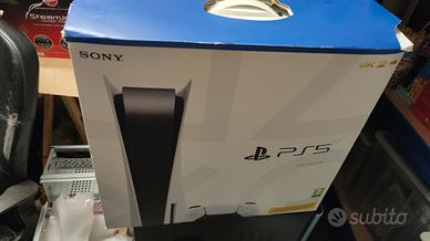 scatola Sony PS5 PlayStation 5, dualsense e teleco