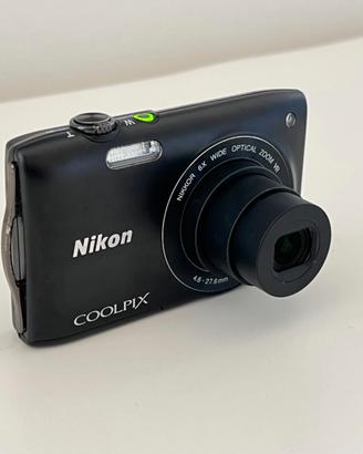 Nikon Coolpix S3300, 16Mpx, 6x zoom ottico, nero