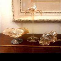 set di 3 oggetti di vetro di Murano