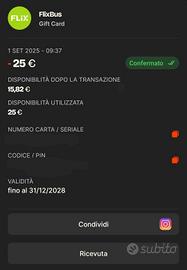 BUONO 25 EURO FLIX BUD