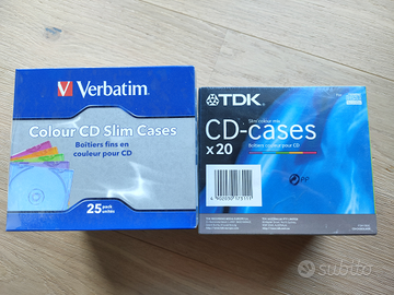 CD cases slim colorati