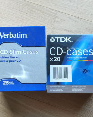 CD cases slim colorati