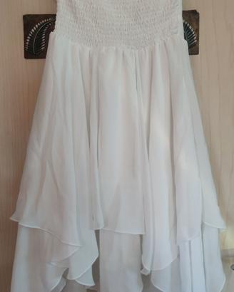 Vestito Tally Weijl bianco smanicato