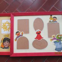 2 cornici in legno da parete 30x40 cm rosse