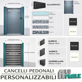 Cancello pedonale recinzioni alluminio su misura