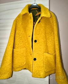 Giacca cappotto lana Niu' giallo senape taglia M