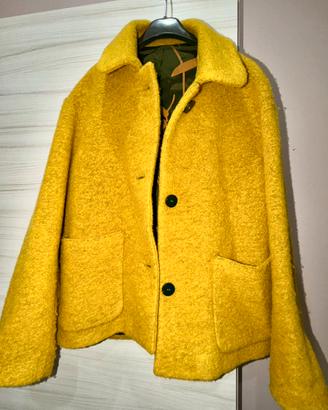 Giacca cappotto lana Niu' giallo senape taglia M