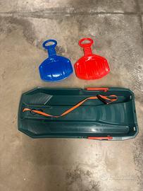 Slittino da neve con freni con skateboard