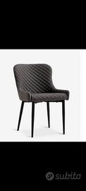 Sedie JYSK grigio/nero – nuove