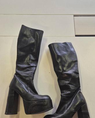 Stivale Zeppa in Vera Pelle Fetish nr.37 Zoccolaio