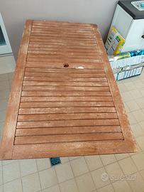 tavolo da esterno in legno 135x75 