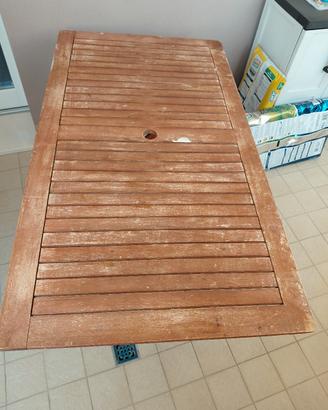 tavolo da esterno in legno 135x75 