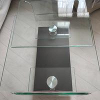 Tavolino in  vetro regolabile 