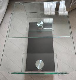 Tavolino in  vetro regolabile 