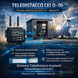 sistema di TELEDISTACCO 4G conforme CEI 0-16