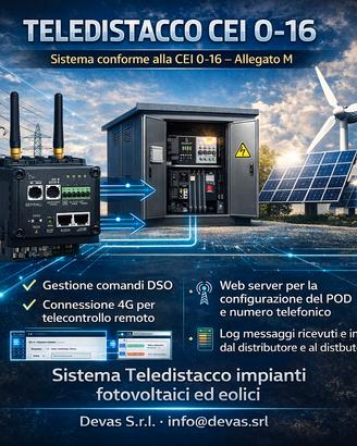 sistema di TELEDISTACCO 4G conforme CEI 0-16