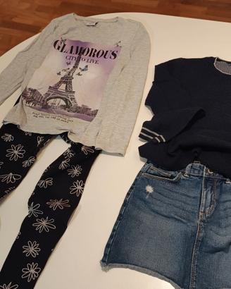 Abbigliamento bambina 8 pezzi 8-9-10 anni