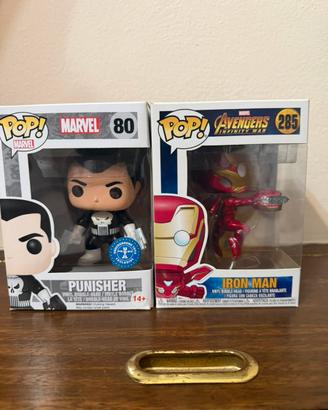 Set 2 Funko Pop Marvel: Punisher e Iron Man