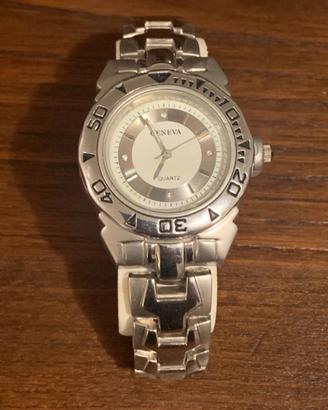 GENEVA QUARTZ Vintage Stainless Steel Rare Model