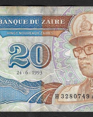 Zaire - banconota circolata da 20 Nuovi Zaires