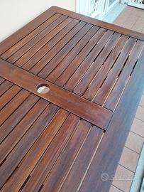 tavolo e sedie in legno per giardino e balcone