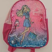 Zaino Barbie paillettes reversibile bambina asilo