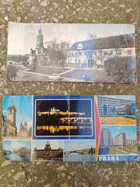 2 Cartoline Vintage Anni 70 Praha Viaggiate Cm 22x