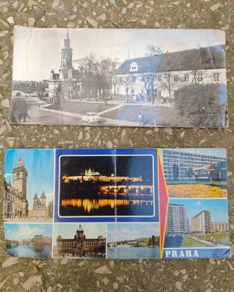 2 Cartoline Vintage Anni 70 Praha Viaggiate Cm 22x