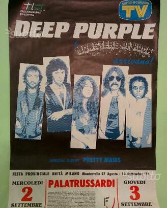 Deep purple tour poster - Milano 1987