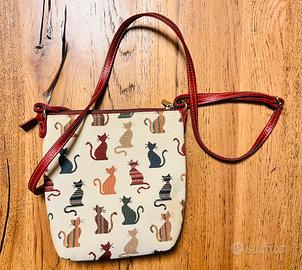 Borsa tracolla Signare, fantasia Gattini