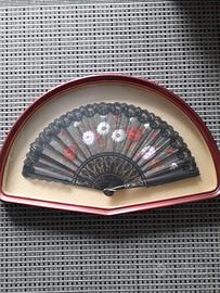 Ventaglio Spagnolo Vintage con Cornice in Legno