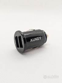 AUKEY Caricabatteria da auto - 2 Porte USB - Mini
