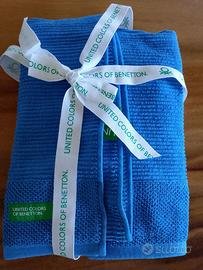 Set 2 asciugamani Benetton blu