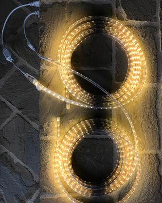 Luci led a tubo bianco caldo nuove 5+4metri