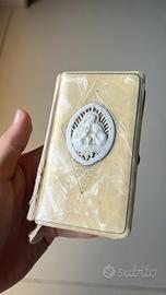 Antico messale libricino preghiere madreperla