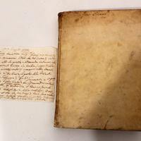 Antico Libro Diritto Istituta Civile + Manoscritto