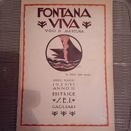 Rivista Fontana viva "voci di Sardegna" 1928