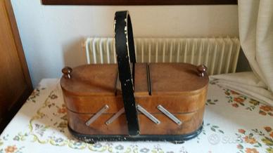 Cestino da cucito in legno