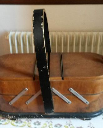 Cestino da cucito in legno