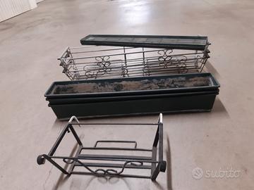 Porta vaso da fiori in ferro