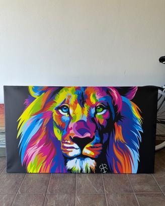 Quadro leone multicolor