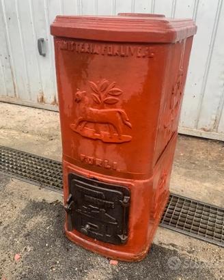 Stufa d'epoca in terracotta "Fonderia Forlivese"