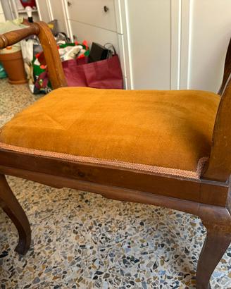 Poltroncina pouf vintage