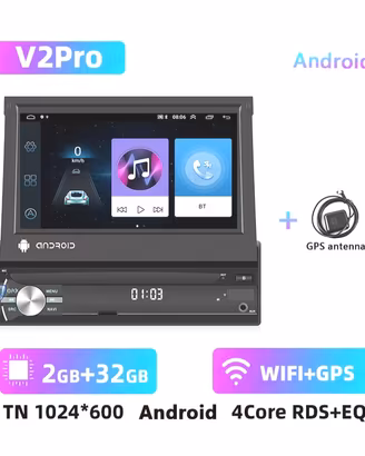 RADIO GPS ANDROID 1DIN TATTILE GPS
