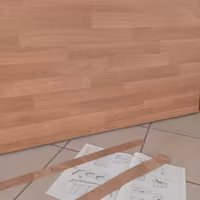 Top per cucina laminato effetto rovere. 