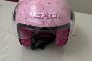 Casco AXO bambina rosa con titti taglia YL (52cm)