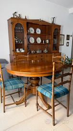 Tavolo Rotondo con 4 Sedie Stile Classico Anni ‘60