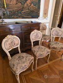 sei sedie stile luigi XV d'epoca. originali