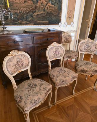 sei sedie stile luigi XV d'epoca. originali